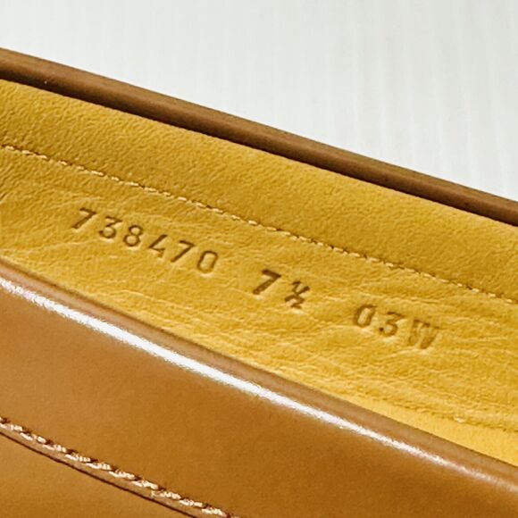 Gucci Interlocking G Men's 7.5/ US 8 Brown Leather Loafers Slip-On Shoes NIB - Picture 7 of 11